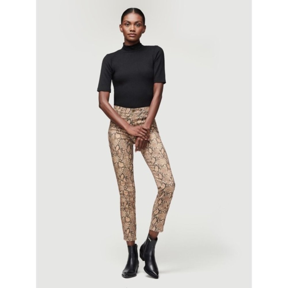 Frame Le High Skinny Crop Coated Python 27 - image 2